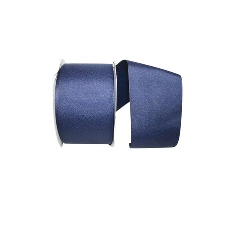 RELIANT RIBBON 3 in. 50 Yards Grosgrain Texture Ribbon, Navy 5200-055-40K